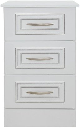 Consort Furniture Limited Dorchester Ready Assembled 3-Drawer Bedside Cabinet