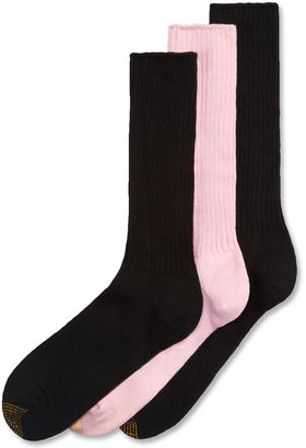 Gold Toe Men's Cotton Breast Cancer Socks 3-Pack