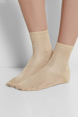 Maria La Rosa Silk-blend ankle socks