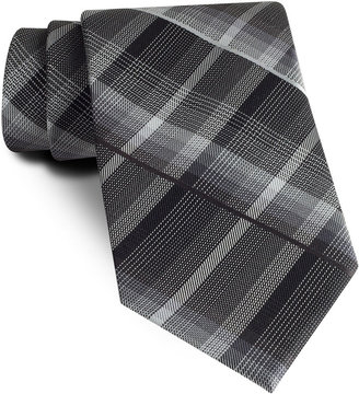 Claiborne Textured Plaid Tie