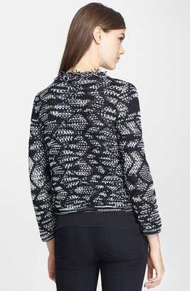 M Missoni Crochet Zigzag Jacket with Fringe
