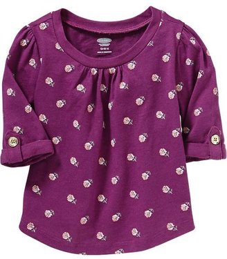 Old Navy Floral Half-Sleeved Tees for Baby