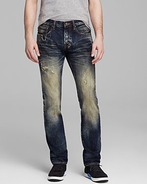 PRPS Goods & Co. Jeans - Barracuda Straight Fit in Yellow Wash Denim