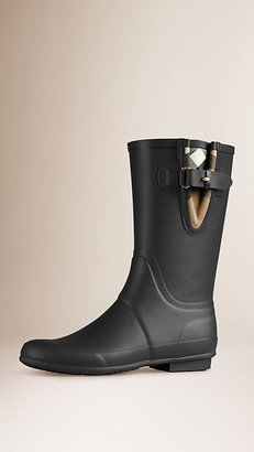 Burberry House Check Detail Rain Boots