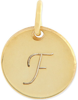 Anna Lou Gold plated small f disk charm