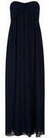 Alice & You Womens Navy Ruched Bandeau Maxi Dress- Blue