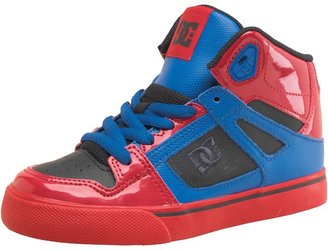 DC Junior Spartan High SE Shoes Red/Digital Plaid