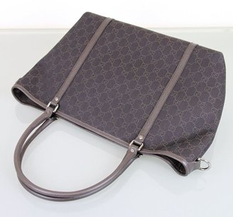 Gucci NEW Authentic GG Medium Joy Tote Bag Handbag, Brown Denim, 265695 1086