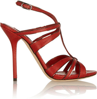 Dolce & Gabbana Lizard-effect leather sandals