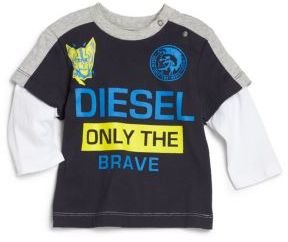 Diesel Infant's Layered-Sleeve Logo Tee