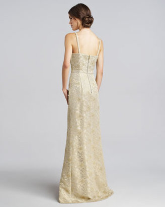 Burberry Metallic Lace Keyhole Gown