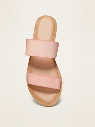 Old Navy Faux-Leather Double-Strap Slide Sandals For Women