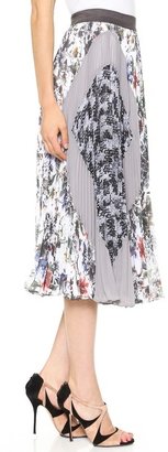 Rebecca Taylor Grey Gardens Pleated Midi Skirt