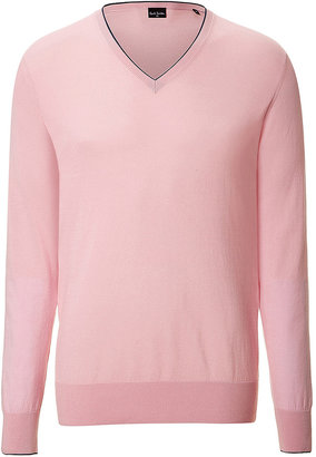 Paul Smith Stretch Cotton Pullover with Contrast Trim