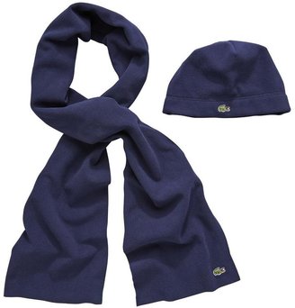 Lacoste Boys Fleece Hat and Scarf Set