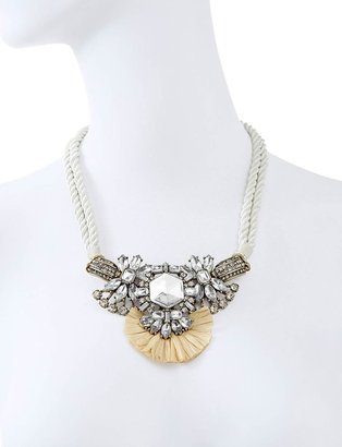 The Limited Faux Diamonds & Rope Statement Necklace
