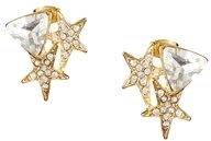 Johnny Loves Rosie Crystal Star Stud Earrings - Gold