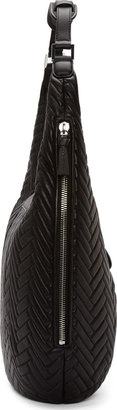 Mackage Black Quilted Leather Arrow Post-Lock Dara Hobo Bag