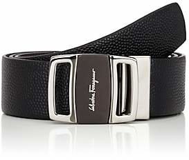 Ferragamo Men's Reversible Leather Belt-Black