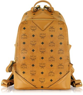MCM Cognac Duke Visetos New Small Backpack