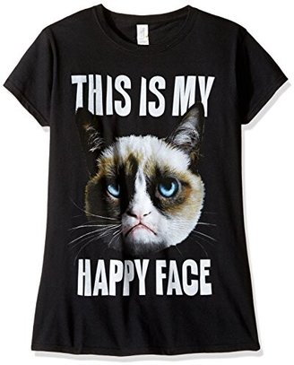 T Line T-Line Juniors Grumpy Cat Happy Face