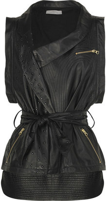 Preen Line Mod asymmetric leather vest