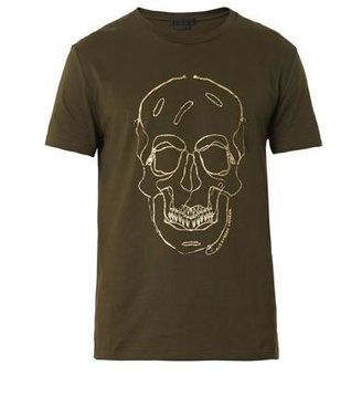 Alexander McQueen Zipper skull-print T-shirt