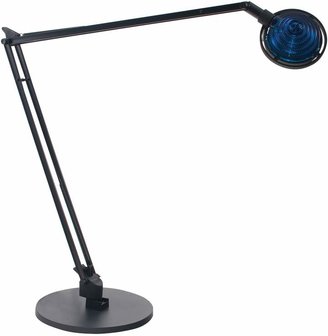 LEDU Concentrolite Halogen Swing Arm Desk Lamp, 33-1/2" Reach, Black (L460BK)