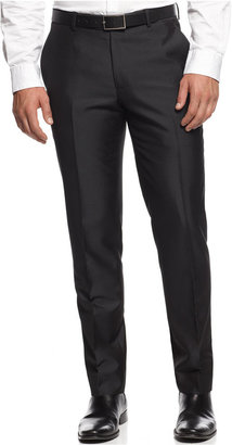 Bar III Slim-Fit Black Textured Pants