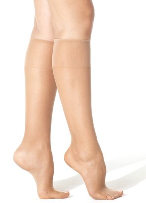 Hanes Women's Silk Reflections Plus Knee Highs Silky Sheers 00P19