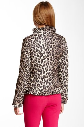 Love Moschino Quilted Leopard Print Jacket