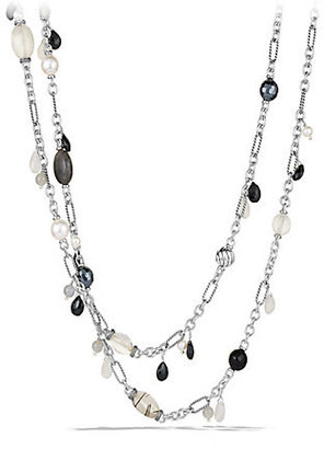 David Yurman Bead Necklace with Pearls and Crystal