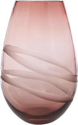House of Fraser Casa Couture Burgundy swirl cut glass vase