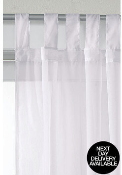 Plain-dyed Tab-top Voile Panel