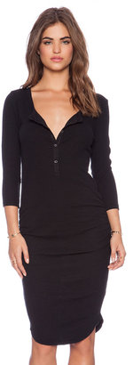 James Perse Thermal Henley Dress