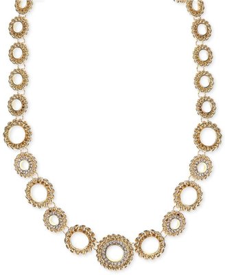 Jones New York Gold-Tone Crystal Collar Necklace