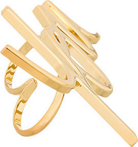 Lanvin Gold Double-Finger You Ring