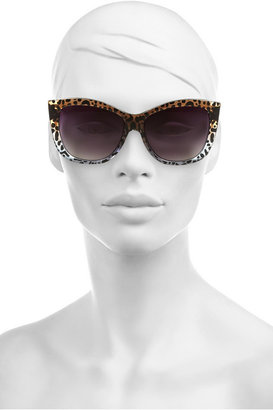 Le Specs Hatter leopard-print cat eye acetate sunglasses