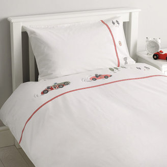 The White Company British racing cars cot bed pillowcase