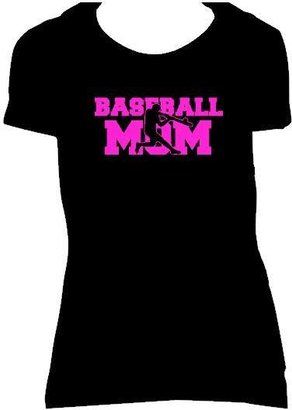 American Apparel Baseball Mom Womens Fitted T-Shirt Sports Mother Ladies Tee - 2B