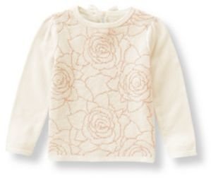 Janie and Jack Sparkle Rose Sweater