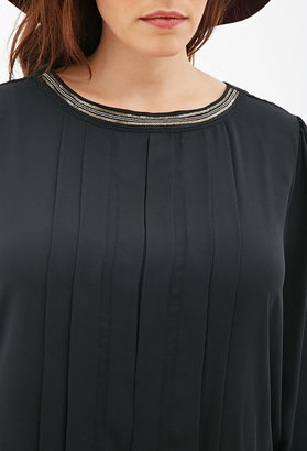 Forever 21 Plus Size Beaded Chiffon Blouse