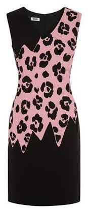 Moschino Cheap & Chic Jagged Edge Leopard Print Dress