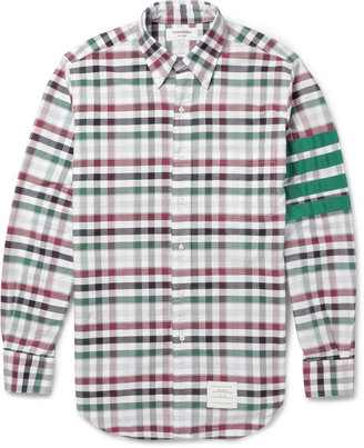 Thom Browne Button-Down Collar Check Check Cotton Shirt