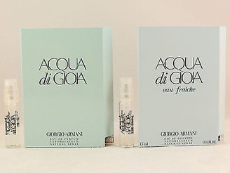 Giorgio Armani ACQUA DI GIOIA EAU FRAICHE 1.5ml .05fl oz SPRAY SAMPLES TRY BOTH