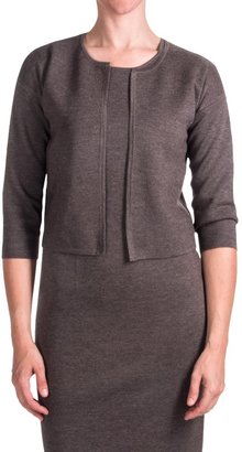 @Model.CurrentBrand.Name Forte Cashmere Luxe Milano Crop Cardigan Sweater - Merino Wool-Silk, 3/4 Sleeve (For Women)