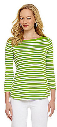 Westbound Petites Striped Boatneck Top