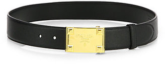 Prada Saffiano Logo Plaque Belt