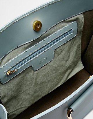 ASOS Leather Bag with Metal Handles