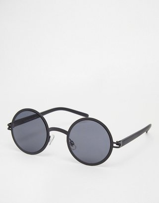 ASOS COLLECTION Metal Round Sunglasses